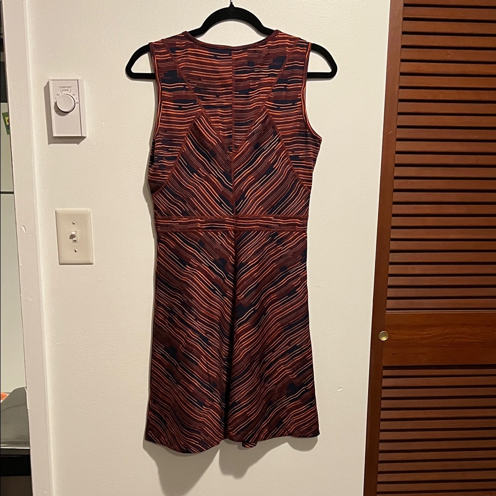 Title Nine Women's Mini Dress - Orange and Black Abstract - Picture 5 of 5